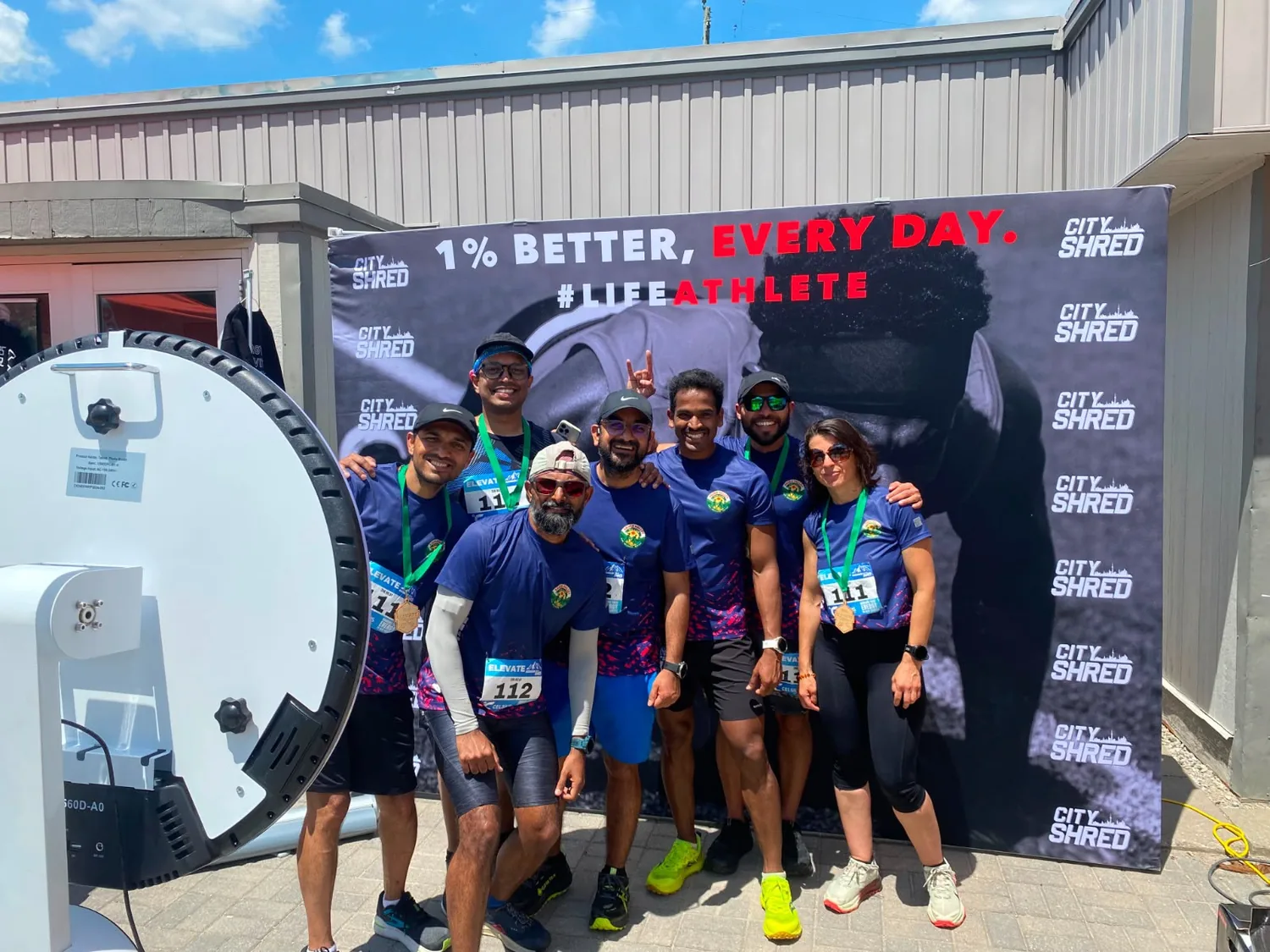 Second run club group at a SprintXP event activation